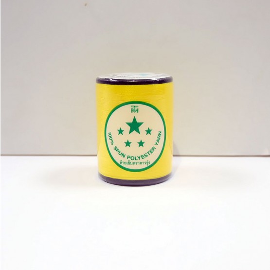 ด้ายเย็บสปัน 40/2 ลูกล้อ 20 กรัม สีเหลือง ตราดาวรุ่ง